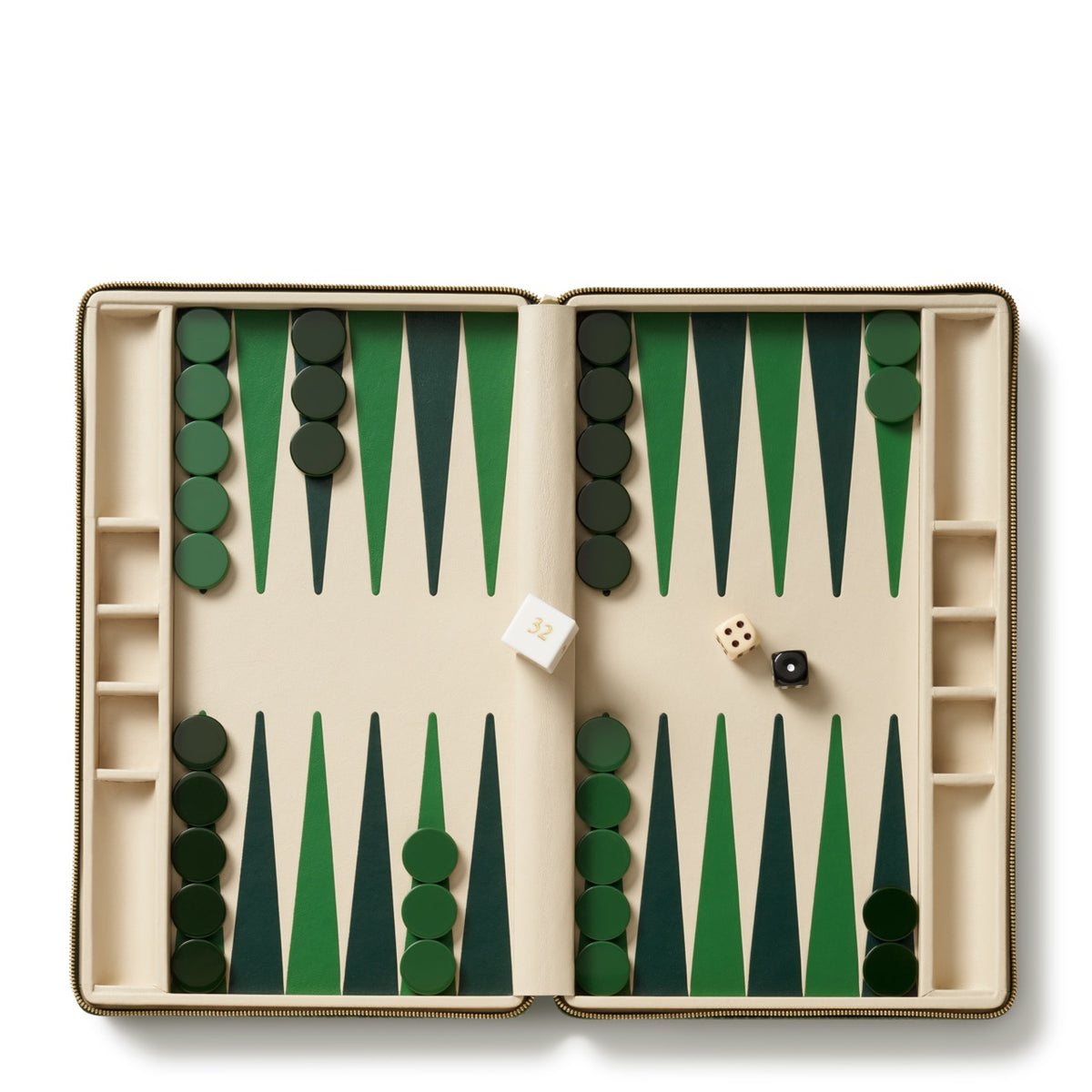 Enzo Travel Backgammon in Verde