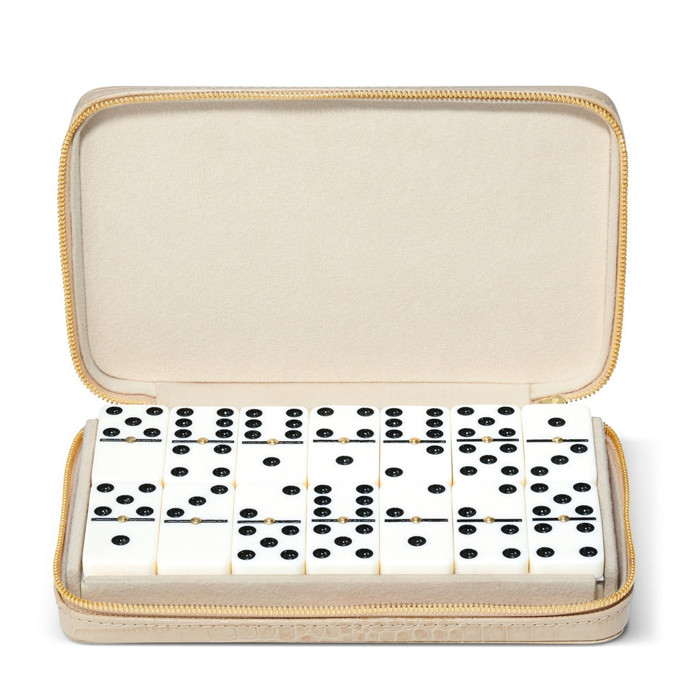 Enzo Travel Domino Set in Fawn