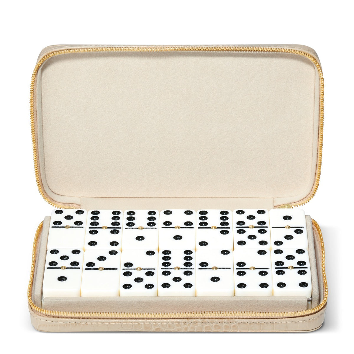 Enzo Travel Domino Set in Fawn