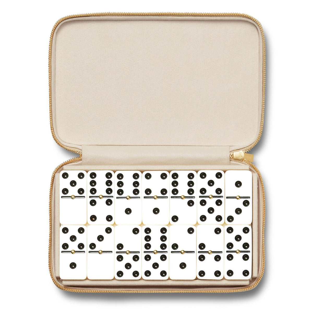 Enzo Travel Domino Set in Fawn