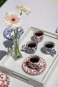 Espresso Cup with Saucer in Vinto Tinto