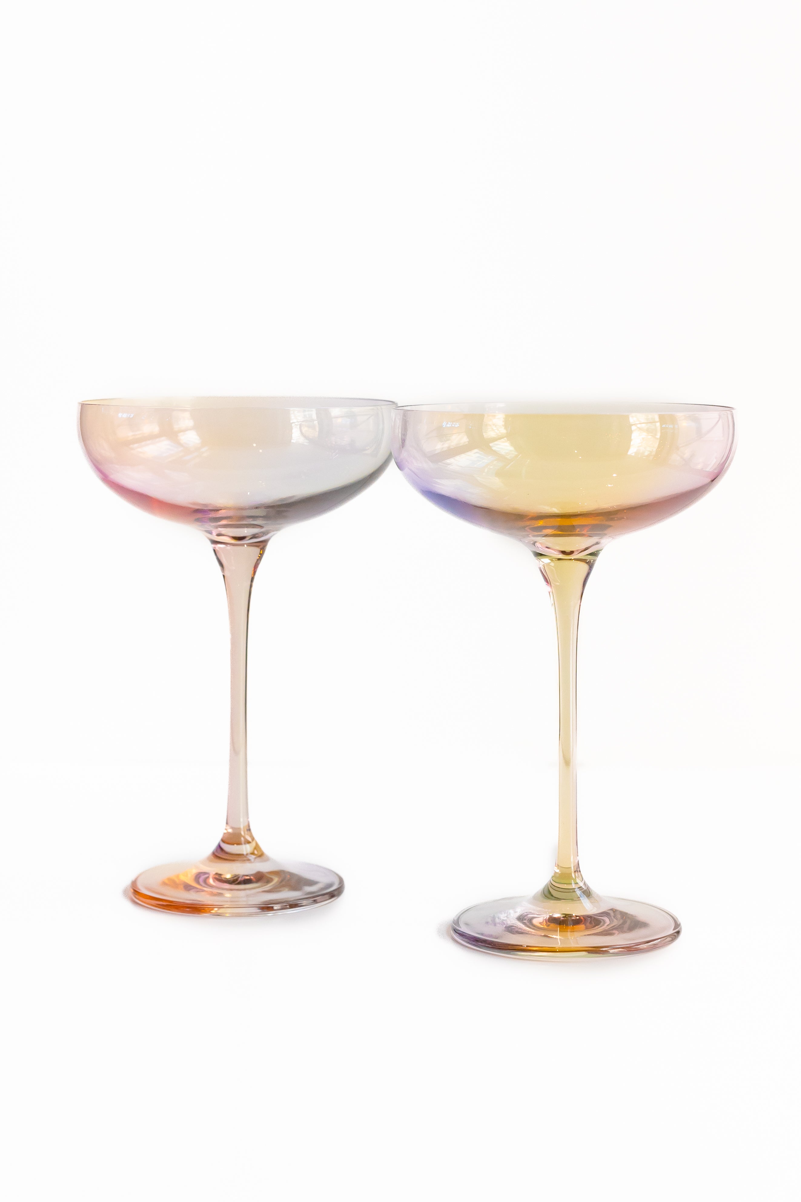 Champagne Coupe Stemware - Set of 6 {Iridescent}