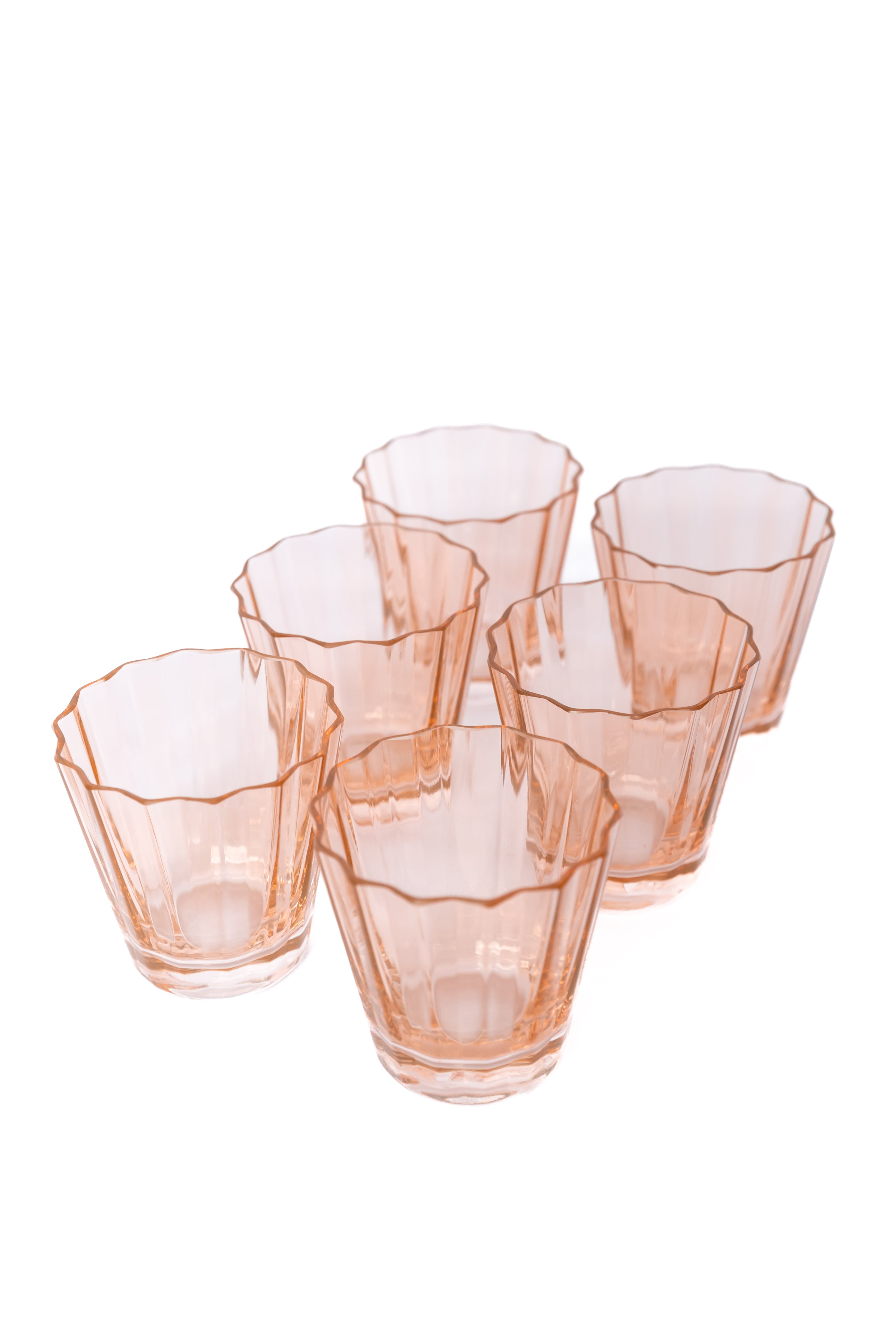 Colored Sunday Low Balls - Set of 6 {Blush Pink}