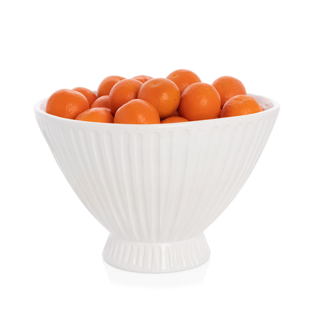Brera Ribbed Centerpiece with Pedestal