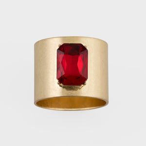 Single Gem Napkin Rings, Set of Two