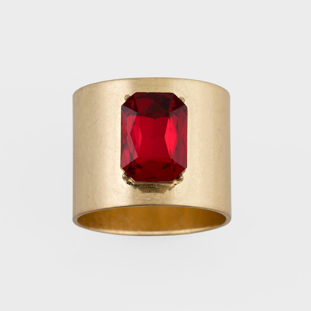 Single Gem Napkin Rings, Set of Two