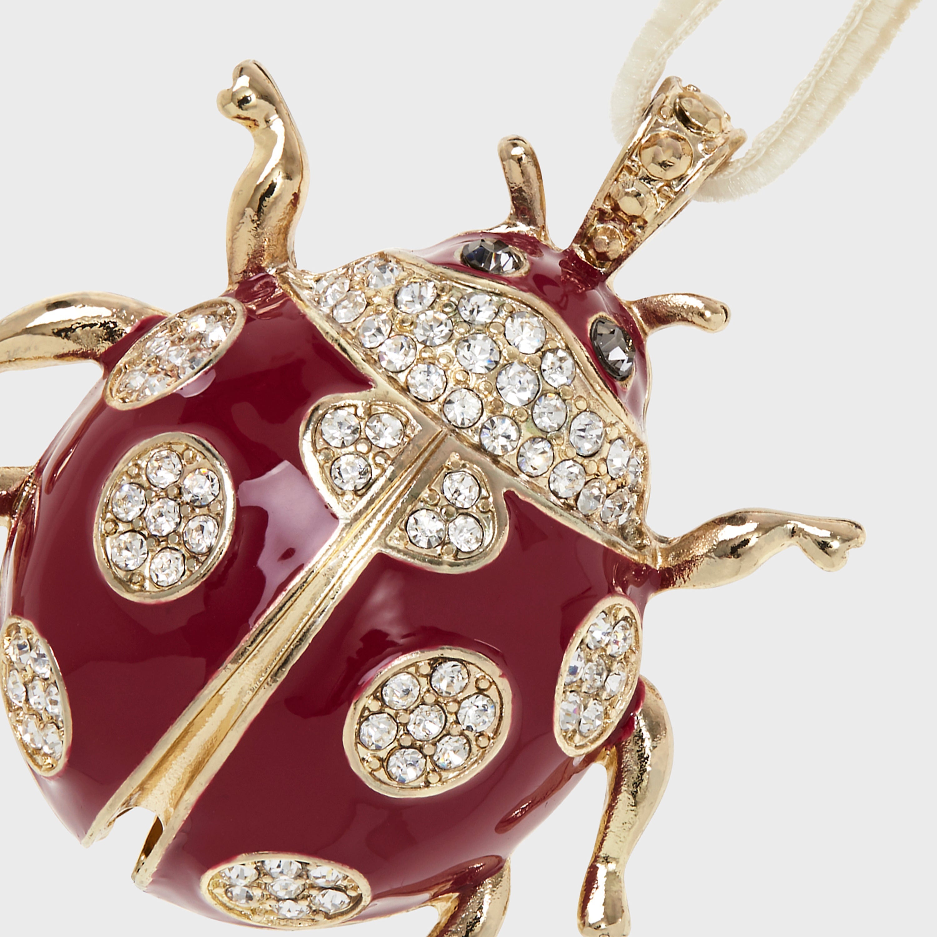 Ladybug Hanging Ornament in Red
