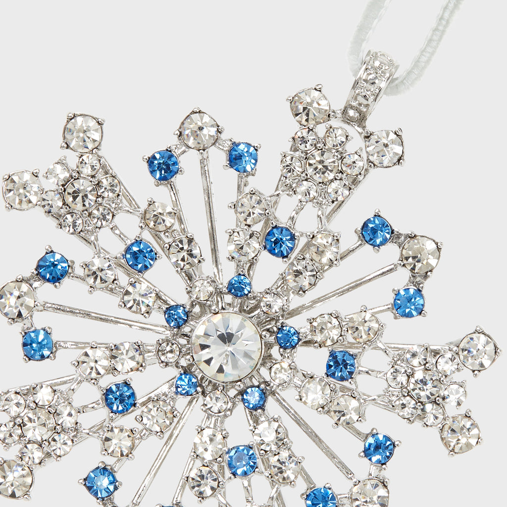 Sparkle Snowflake Ornament in Sapphire