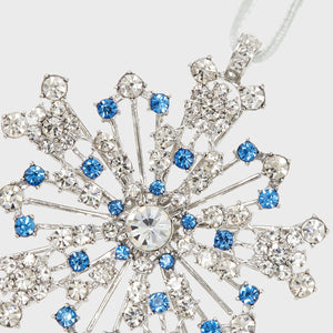 Sparkle Snowflake Ornament in Sapphire