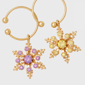 Snowflake Wine Charms in Pastels
