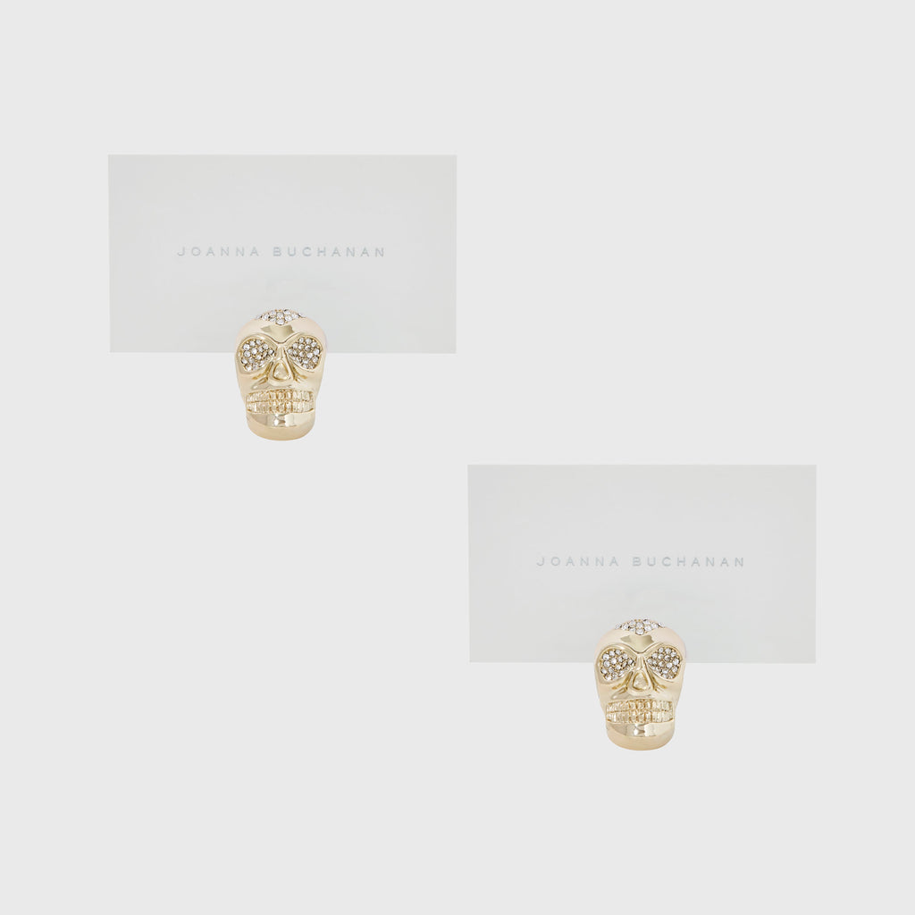 Skull Placecard Holders, Set of Two