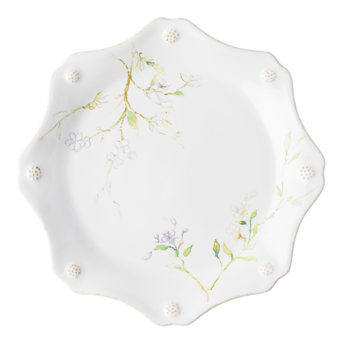 Berry & Thread Floral Sketch Jasmine Dessert/Salad Plate