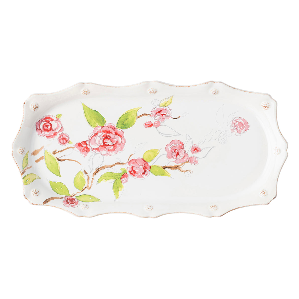 Berry & Thread Floral Sketch Camellia Hostess Tray