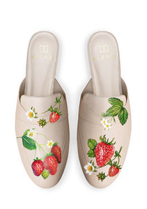 Strawberries Beige Mule