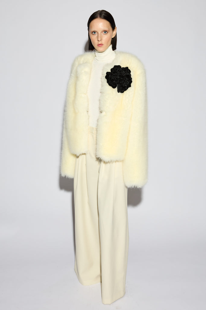 Sheila Faux Fur Jacket in White