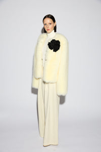 Sheila Faux Fur Jacket in White