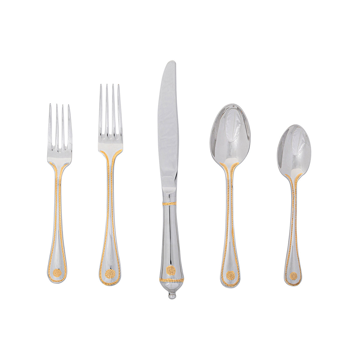 Berry & Thread Polished with Gold Accents Flatware