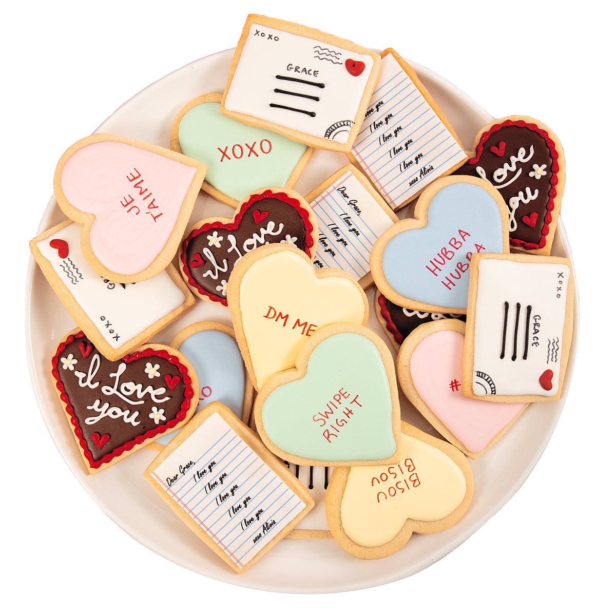 Conversation Heart Sugar Cookies, Set of 12