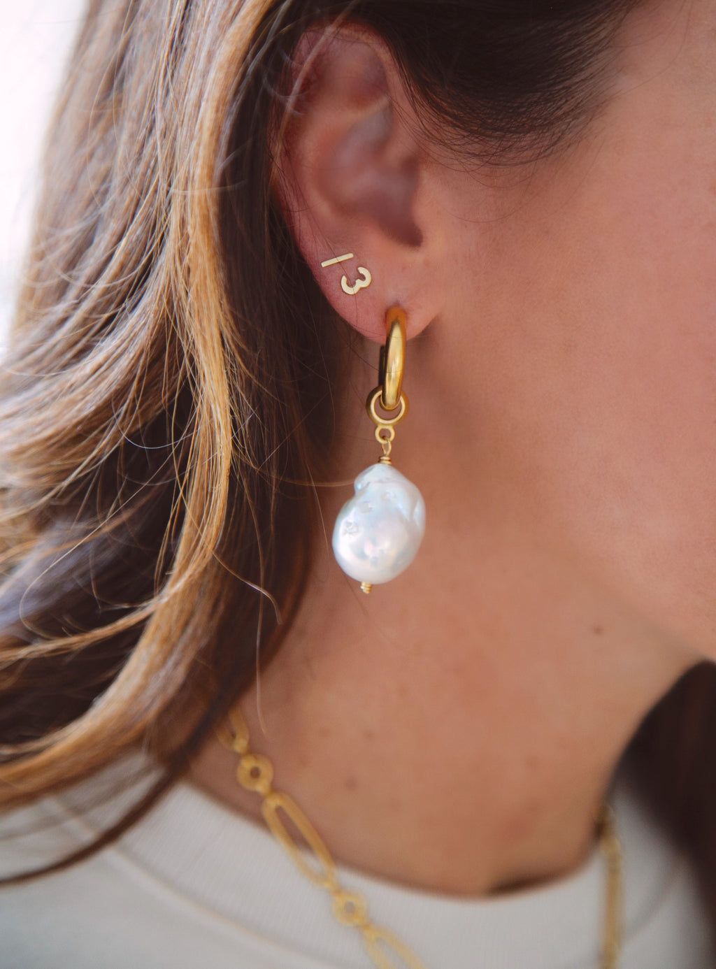 Favorite Pearl Hoops