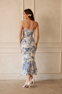 The Geranium Dress in Provencal Blue Floral