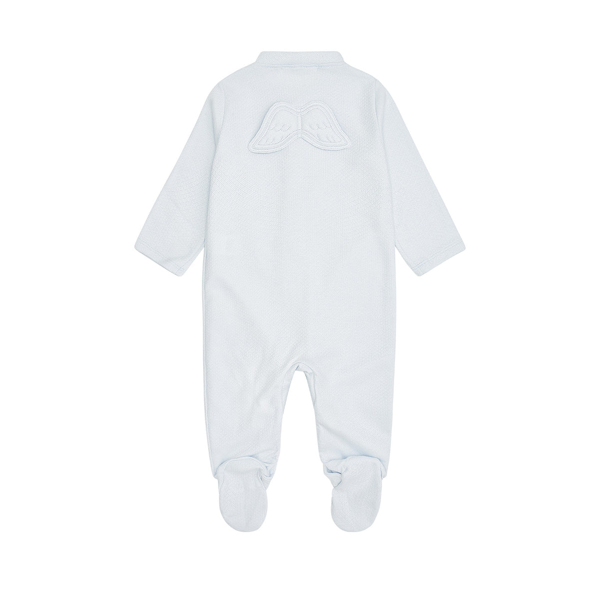 Angel Wing Pointelle Sleepsuit in Blue