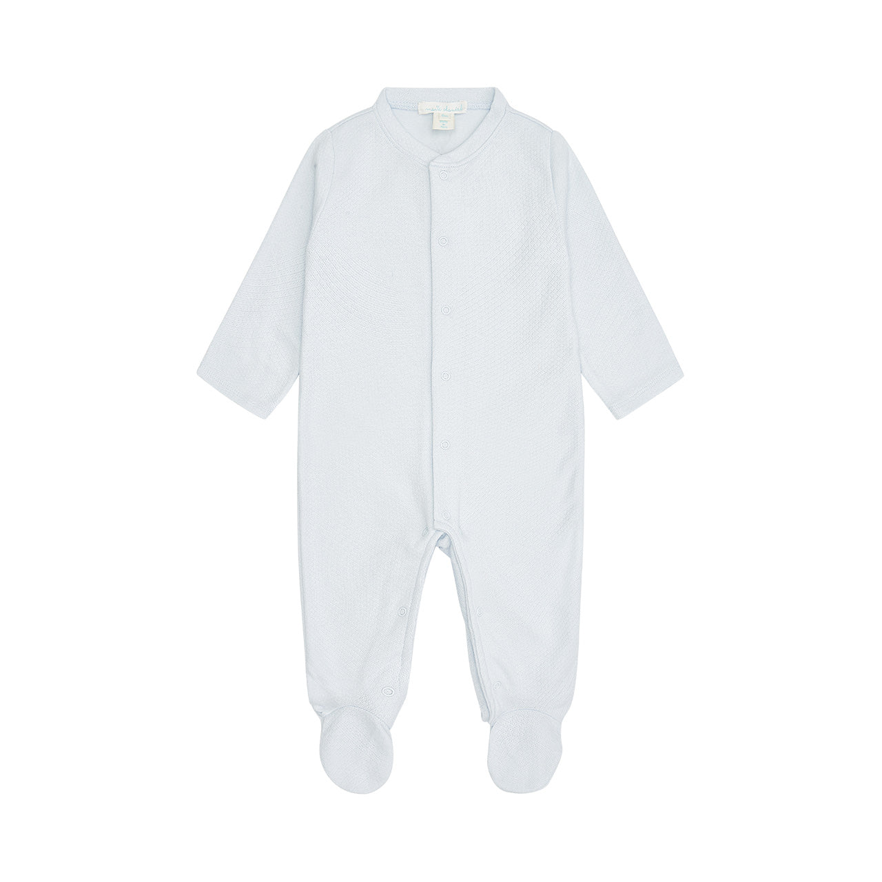 Angel Wing Pointelle Sleepsuit in Blue