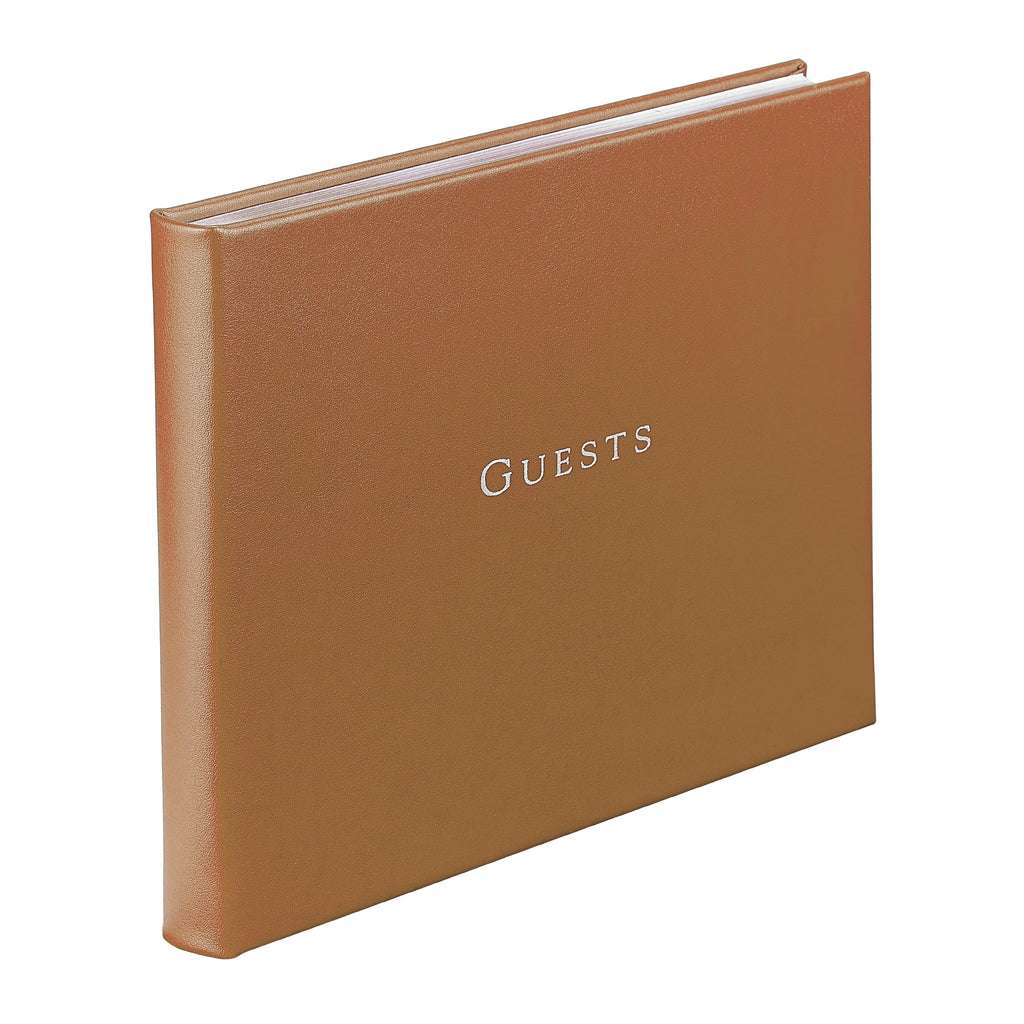 Guest Book in Recycled Italian Bonded Leather