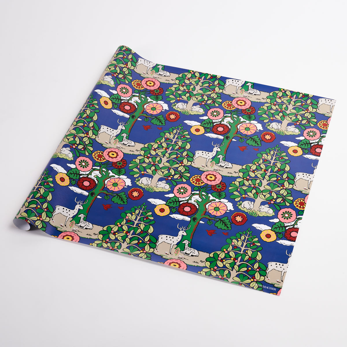 Fantasy Forest Wrapping Paper In Blue and Multi