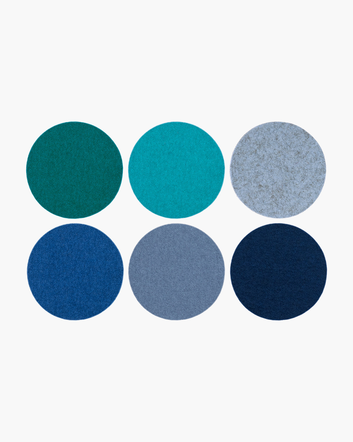 Bierfilzl Merino Wool Felt Round Coaster Multi 6 Pack