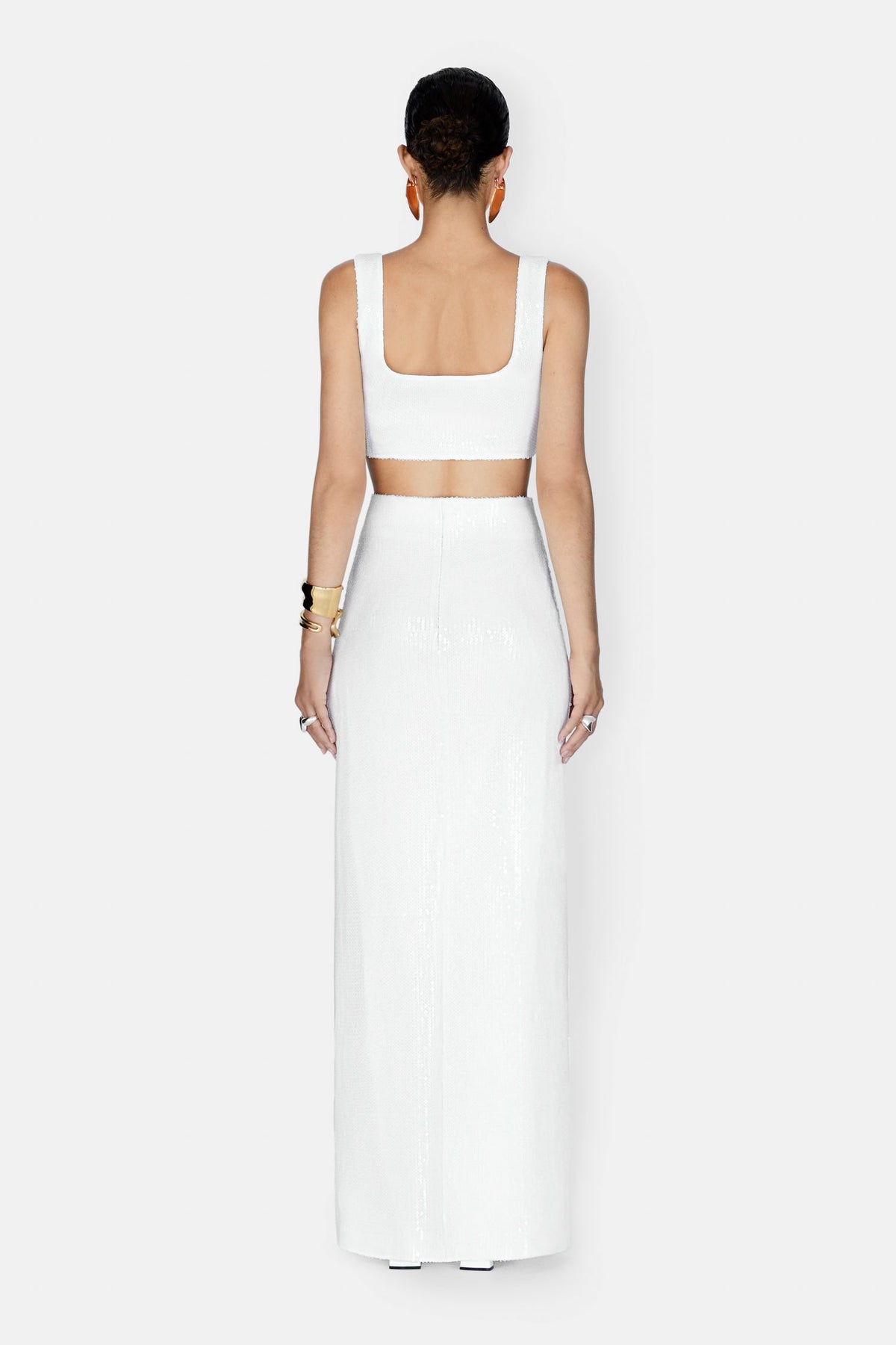 Beating Heart Cropped Top in Off White