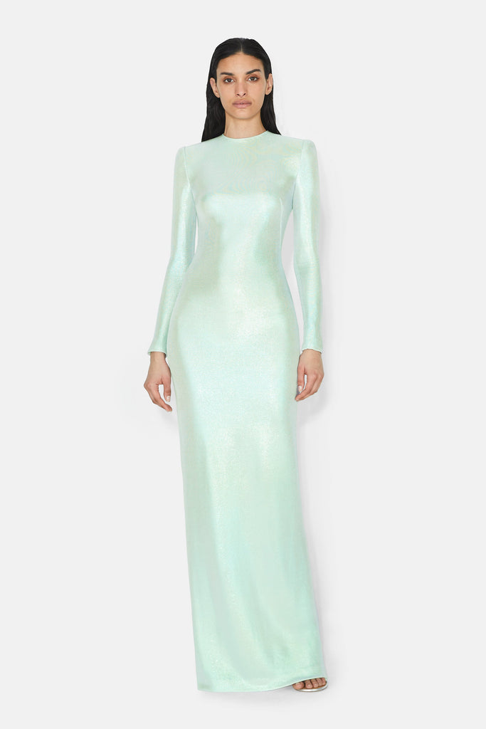 Frieze Long Sleeve Dress Iridescent Galvan London Over The Moon