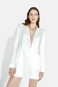 Leith Bridal Blazer Dress in Off White