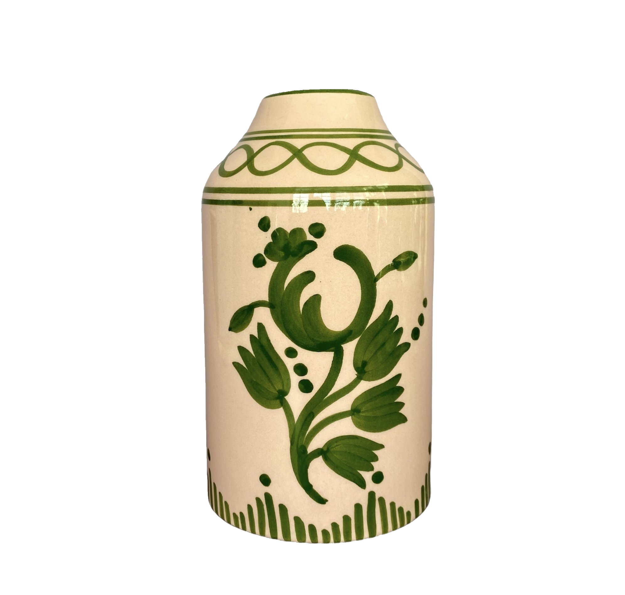 Genie in a Bottle Deco Vase & Bottle in Nude & Forest Green