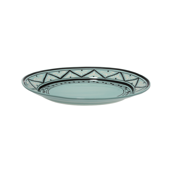 Gigi Aqua Oval Platter 18", Carolina Irving and Daughters | Over the Moon