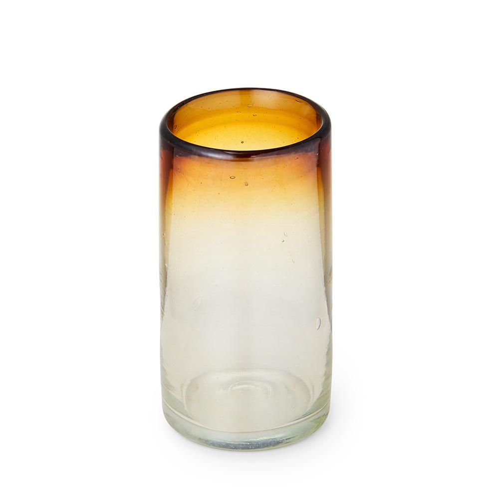 Iridescent Ombre Amber Highball - Glass Mexico