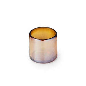 Iridescent Amber Tumbler - Glass Mexico