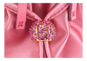 Grace Pouch Petite in Splendido Pink Satin