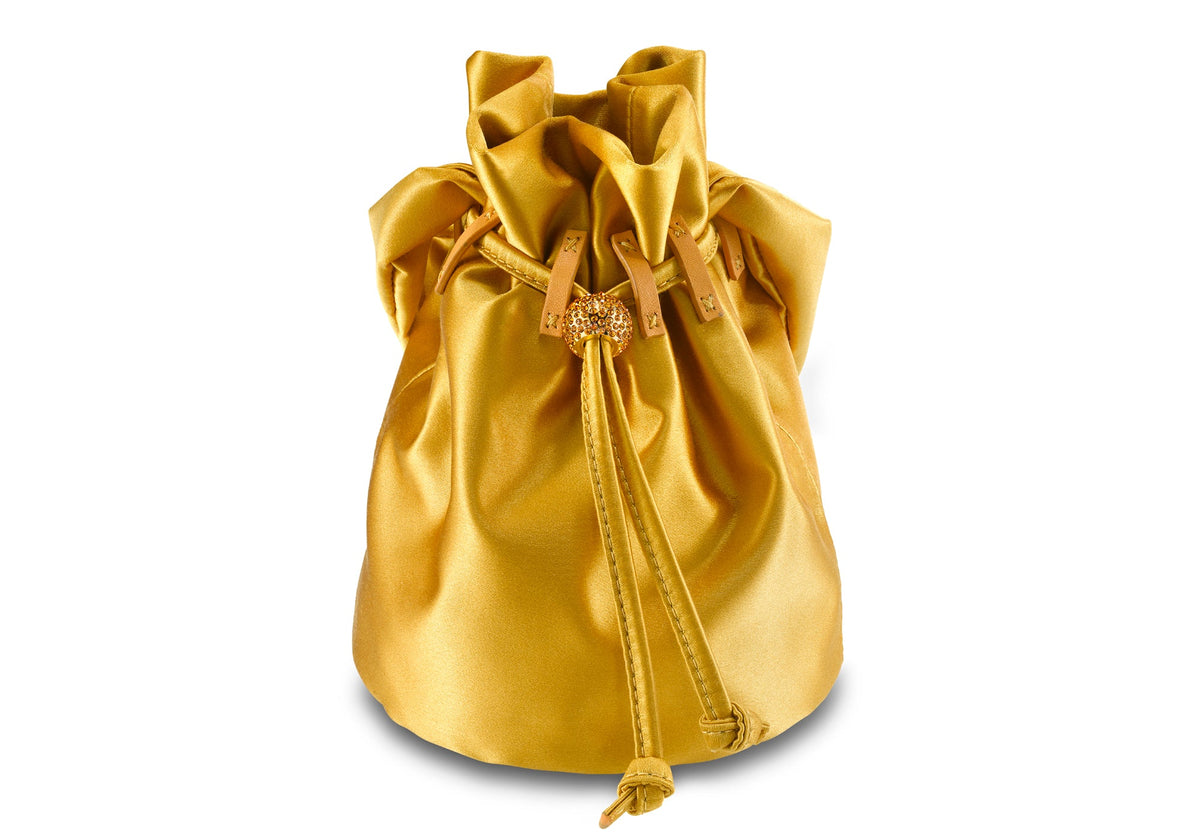 Grace Pouch Petite in Canary Satin