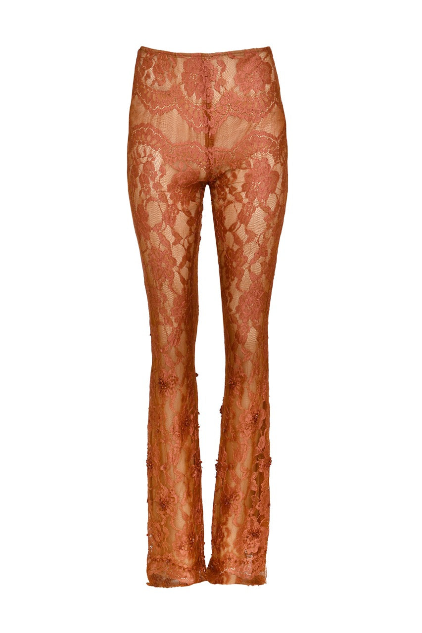 Grace Lace Pants in Ocre