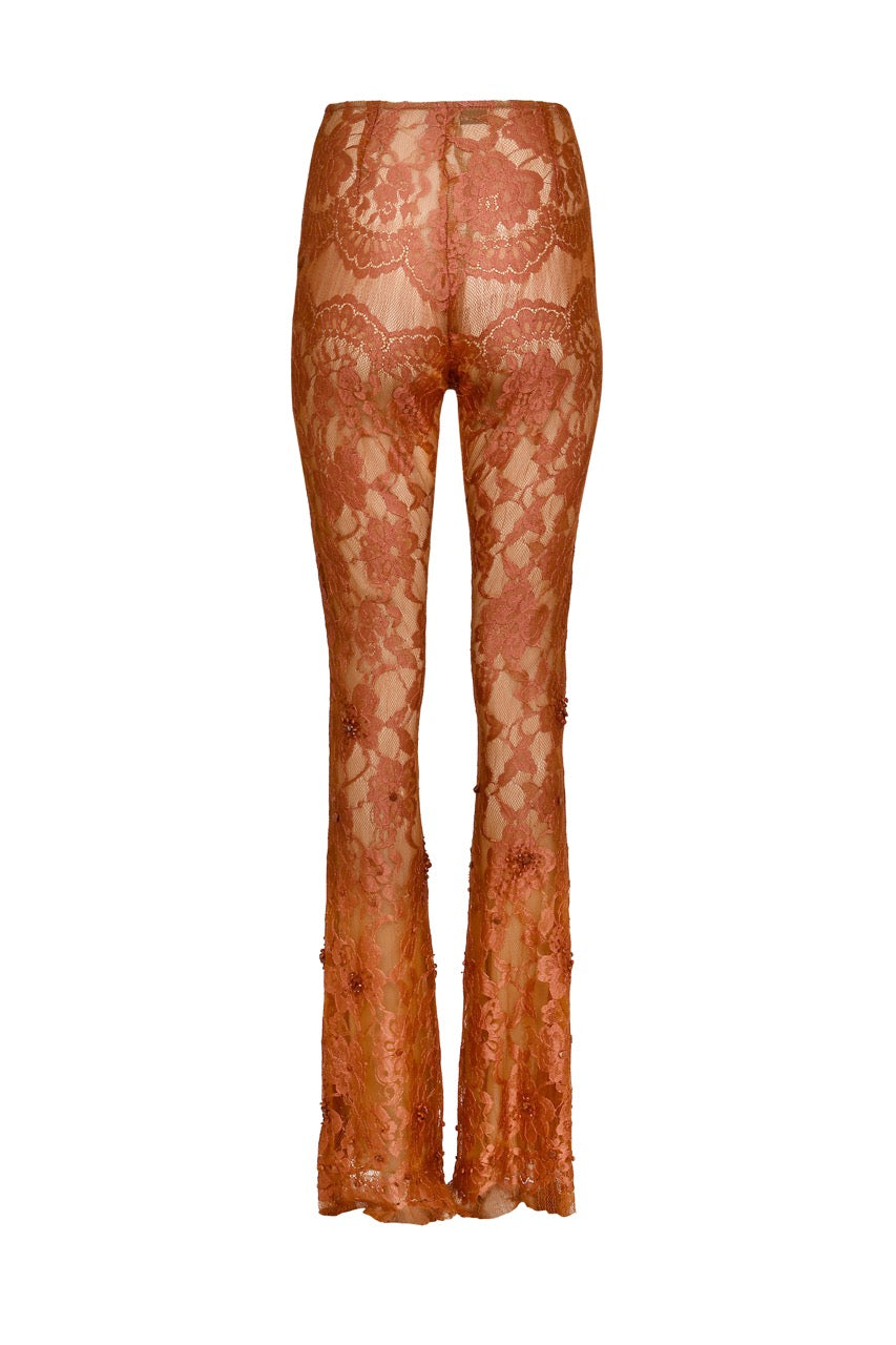 Grace Lace Pants in Ocre