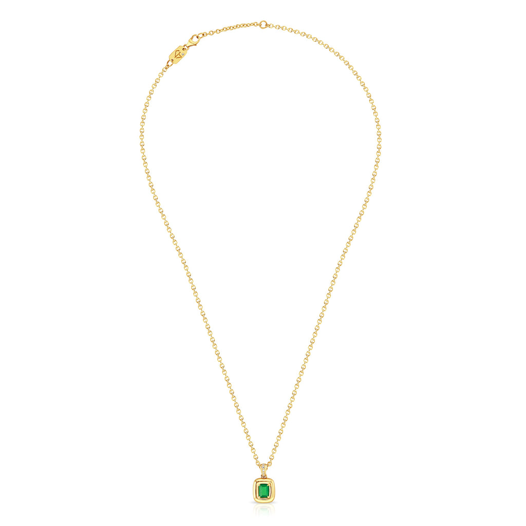 Green Emerald Luna Necklace