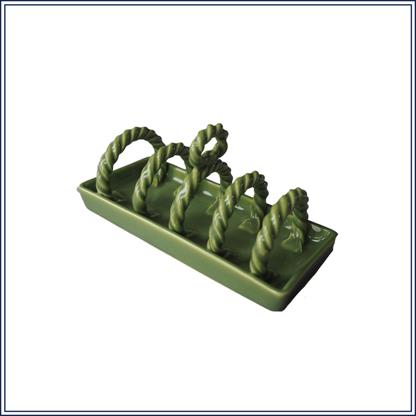 CERAMIC TOAST RACK, GREEN