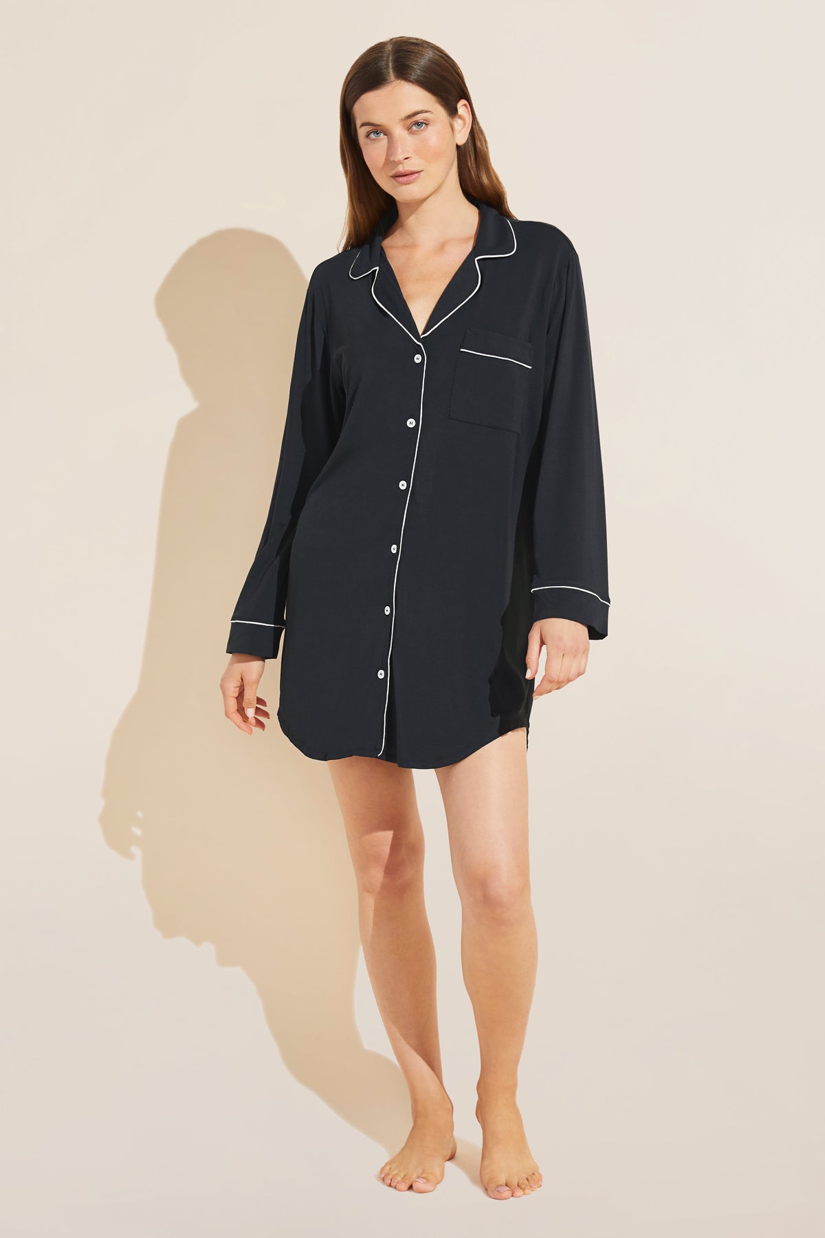 Gisele Sleepshirt in Black/Sorbet