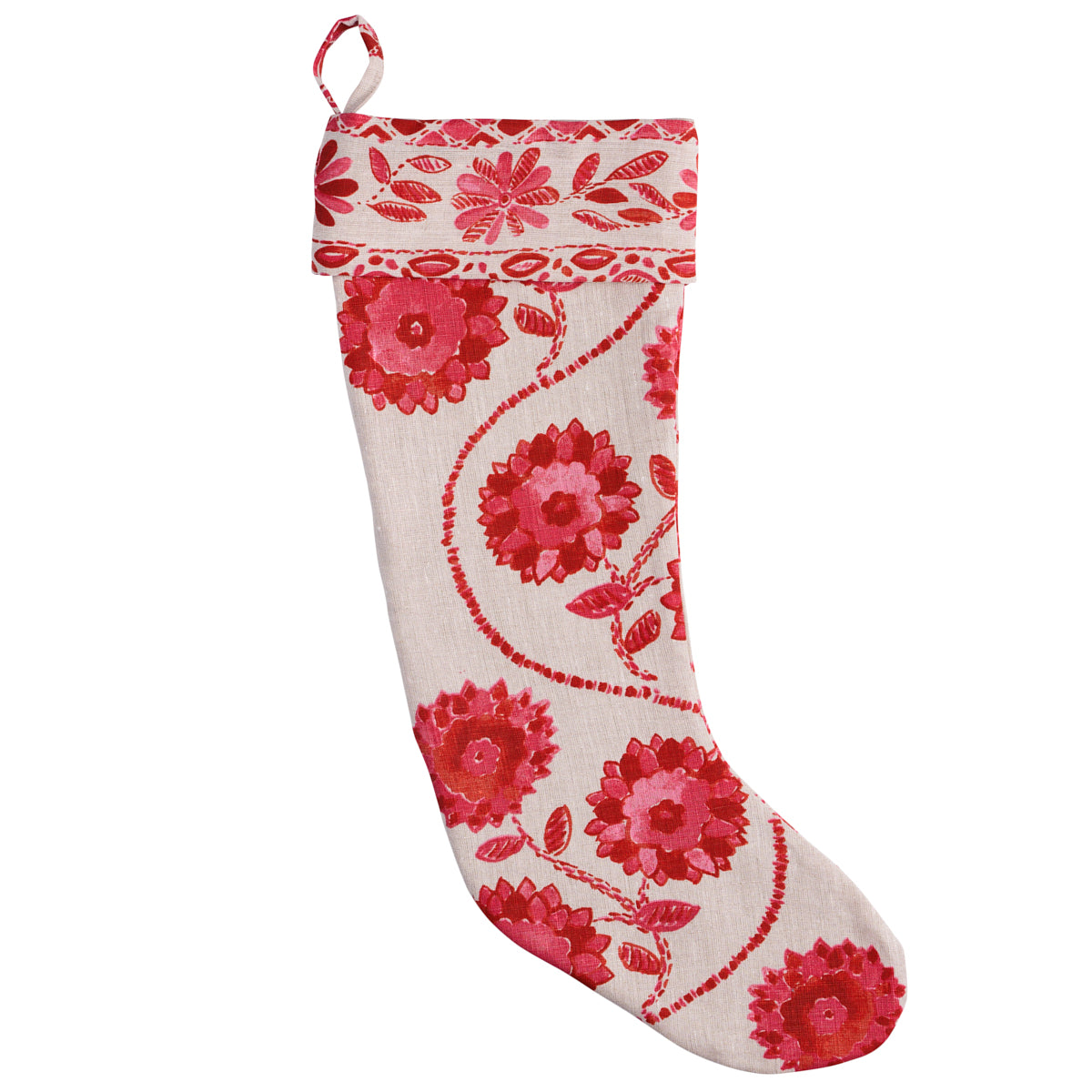 Zinnia Handmade Print Stocking