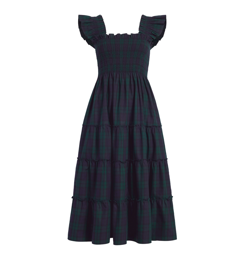 The Ellie Nap Dress - Blackwatch Tartan color:Blackwatch Tartan