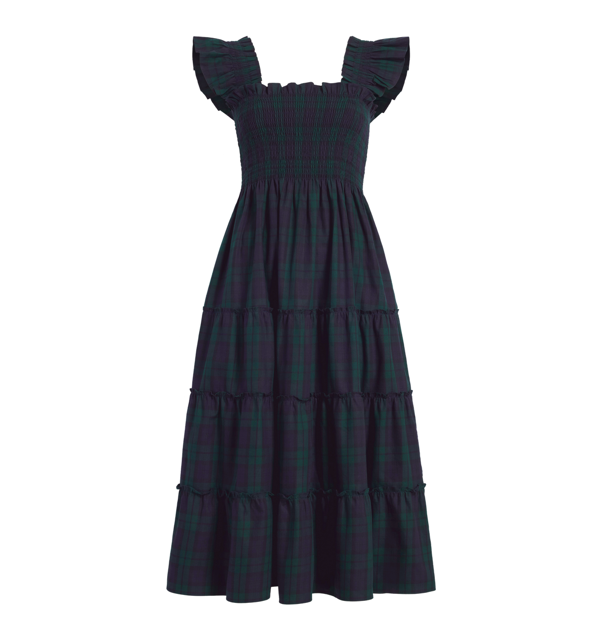 The Ellie Nap Dress - Blackwatch Tartan color:Blackwatch Tartan
