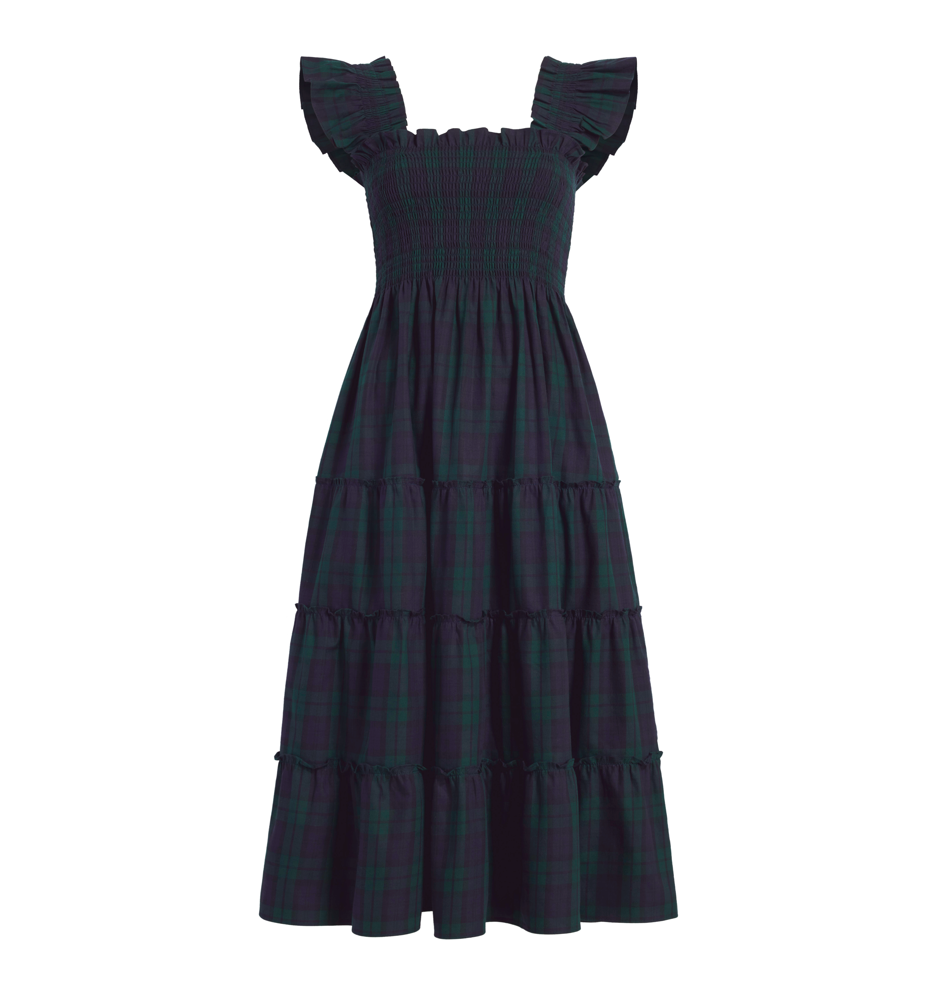 The Ellie Nap Dress - Blackwatch Tartan color:Blackwatch Tartan