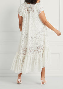Hayley is 5'10" and wears a size XL in the White Lace color:White Lace