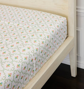 Pastel Trellis Fitted Sheet color:pastel trellis