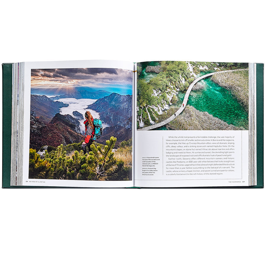 100 Hikes Of A Lifetime in Bonded Leather